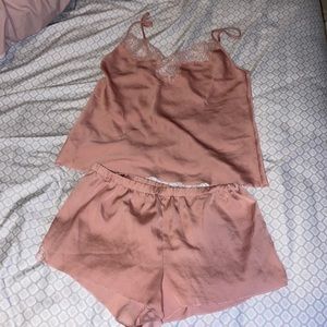 Victorias Secret XS satin pj set. Like new.